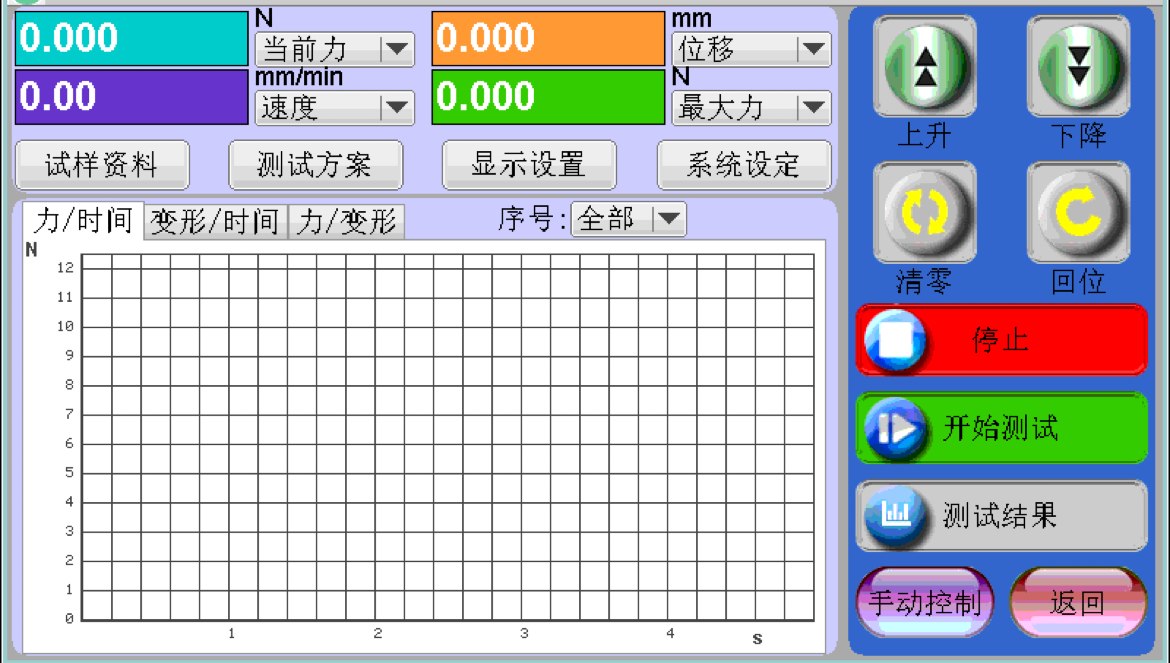 VZER‑50A 卧式拉力试验机软件主界面说明.png