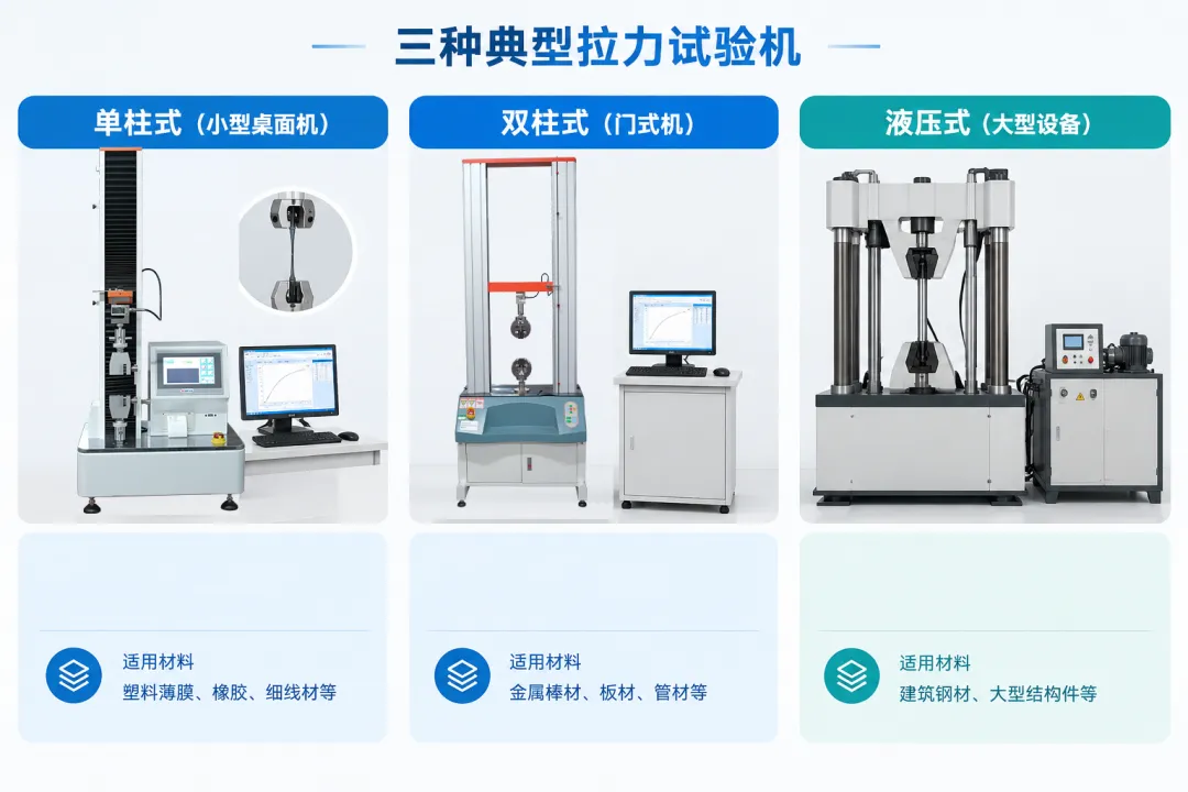 三种典型拉力试验机实拍或示意图.png